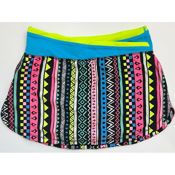 Ivivva • Blue Green Pink Keep On Track Skort - Picture 1 of 4